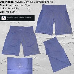 NVGTN Contour Seamless Shorts
Size: M
Barely worn, like new
Color: Periwinkle